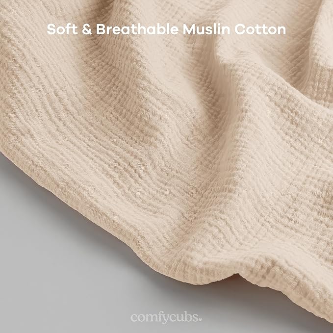 Comfy Cubs Muslin Nursing Cover, 100% Muslin Breastfeeding Cover - Image 4