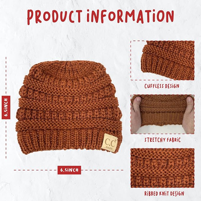 Funky Junque Baby Winter Hat – Cute Newborn Hats, Cozy Warm Infant Beanie - Image 5