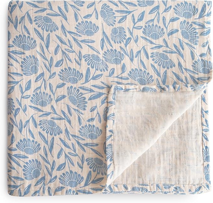 mushie Muslin Baby Swaddle Blanket | 100% Organic Cotton by mushie