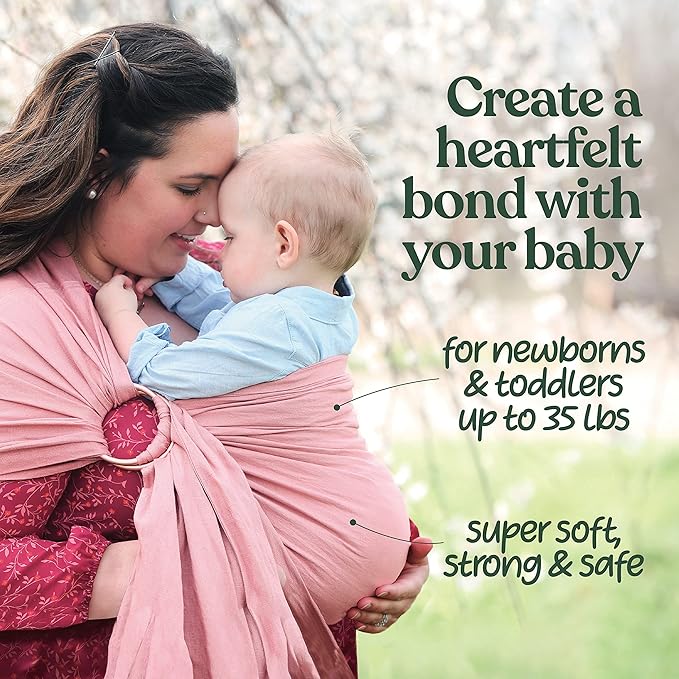 Nalakai Luxury Ring Sling Baby Carrier, Soft Linen Blend Baby Sling, Baby Wrap - Image 2