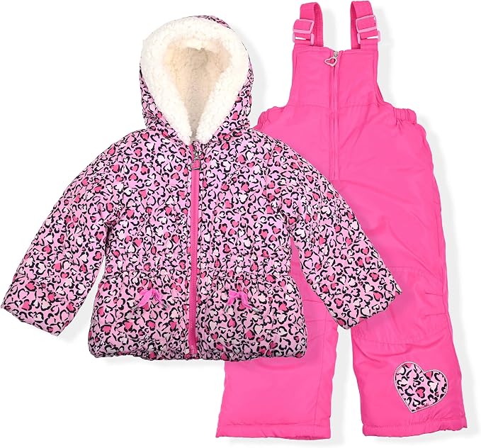Arctic Quest Little Girls Bib Snow Pants and Ski Jacket Water-Resistant Snowsuit by ArcticQuest