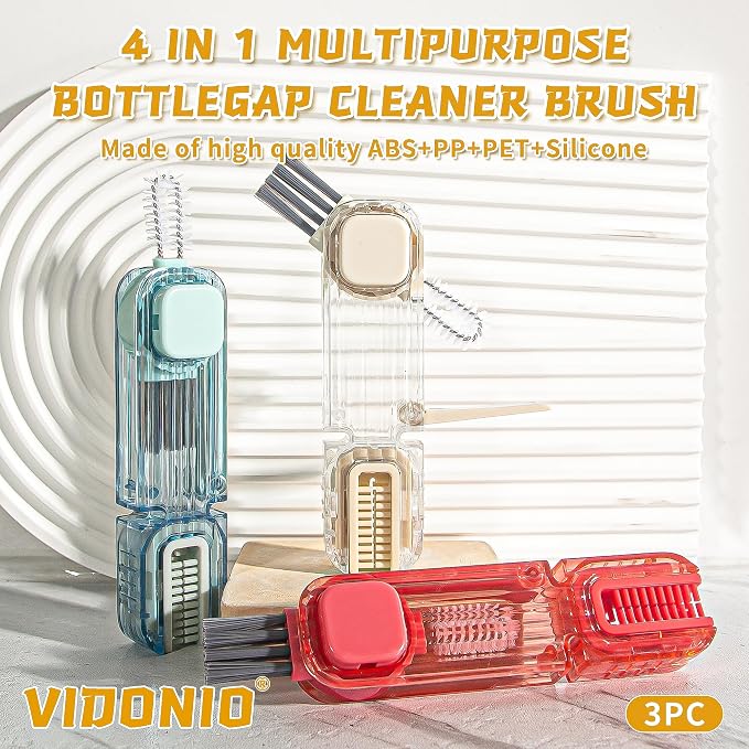 3Pcs 4 in 1 Cup Lid Gap Cleaning Brush Set, Kitchen Gadgets - Image 6