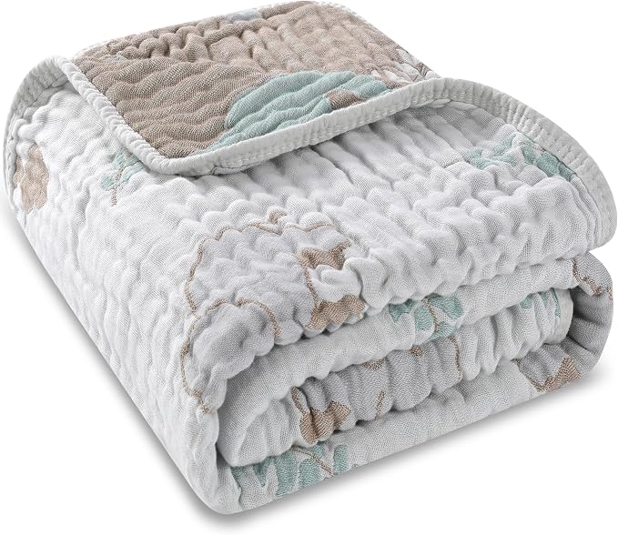 Ultra Soft Muslin Baby Blanket, A Versatile Swaddle and Bed Blanket by HardNok