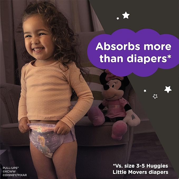 Pull-Ups Girls' Nighttime Potty Training Pants Training Underwear, 21 Ct - Image 3