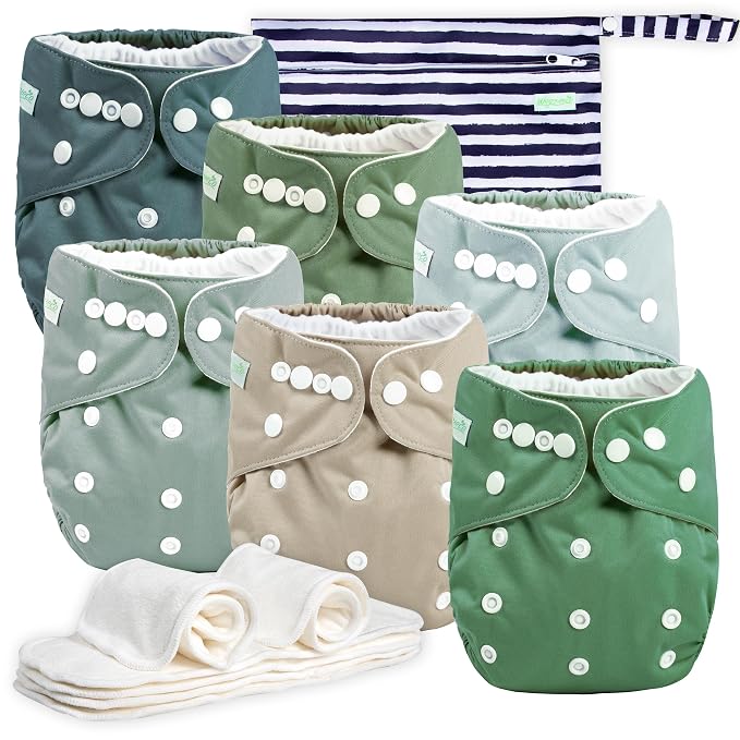 wegreeco Cloth Diapers 6 Pack by wegreeco