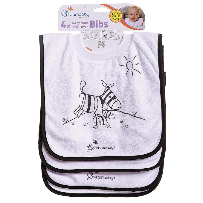 Dreambaby Terry Cloth Cotton Pullover Baby Bibs - Image 7