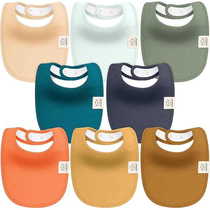 KeaBabies 8-Pack Organic Baby Bibs by KeaBabies
