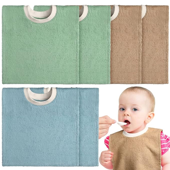 Foaincore 6 Pcs Pullover Baby Bibs Cotton Terry Toddler Absorbent Infant by Foaincore