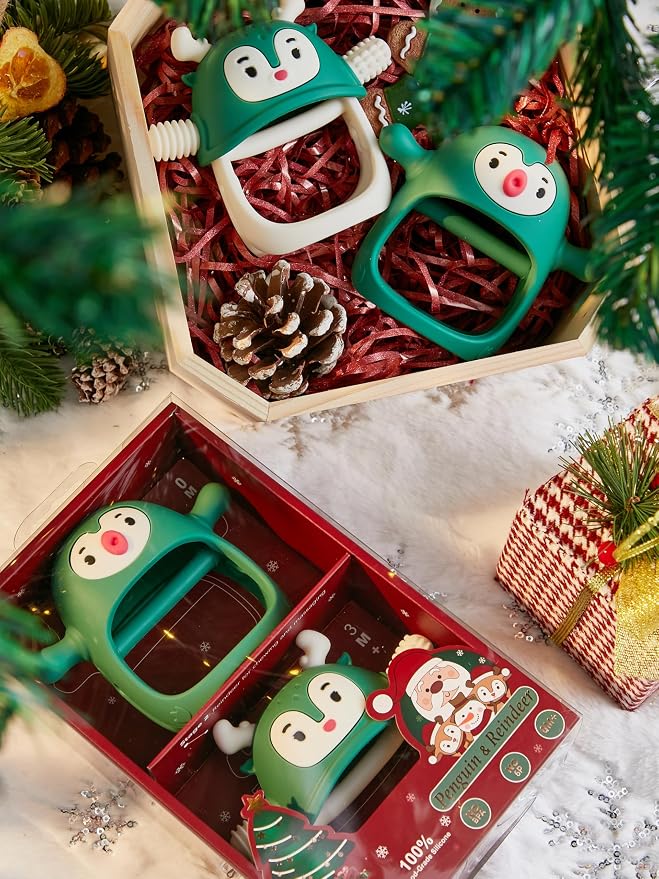 Smily Mia Baby Christmas Stocking Stuffers, Baby Teething Toys丨Penguin Teether - Image 3