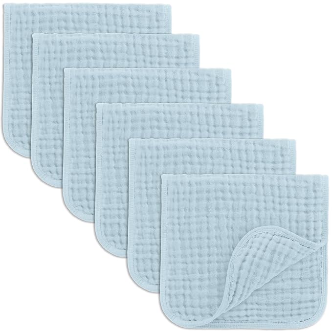 Comfy Cubs Muslin Burp Cloths 20" x 10", Ultra Absorbent 100% Cotton by ComfyCubs