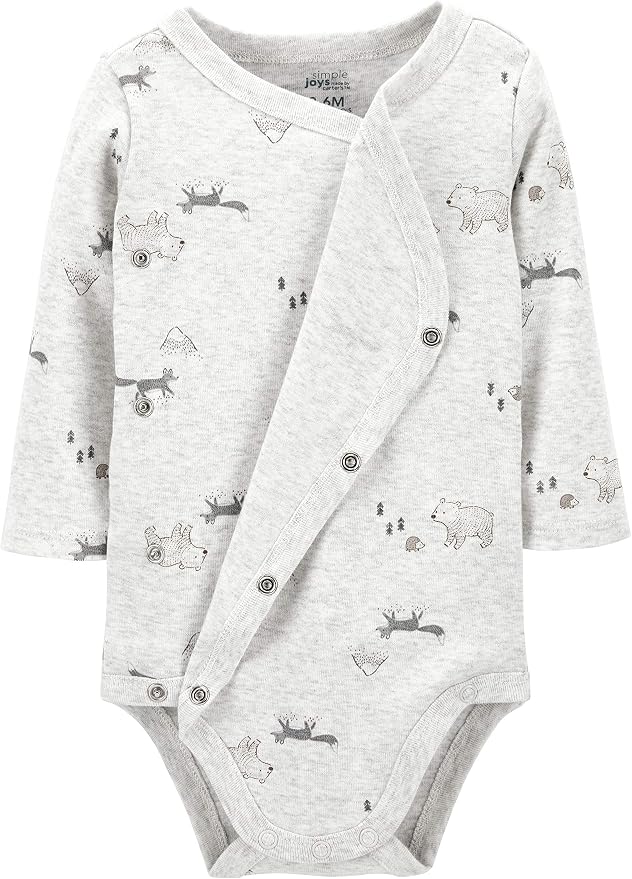 Simple Joys by Carter's unisex-baby 4-pack Side Snap Bodysuit - Image 2