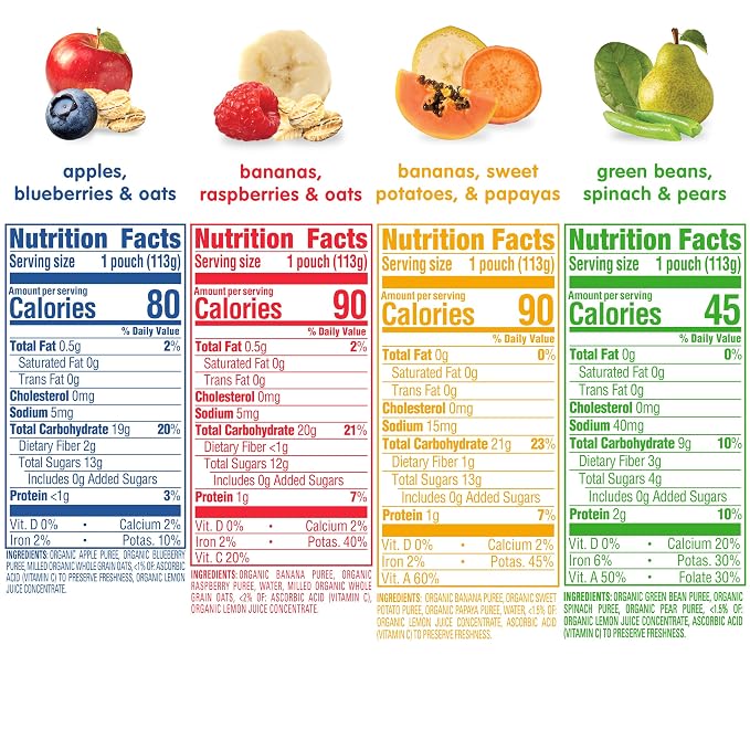 Happy Baby Organics Stage 2 Baby Food Pouches, Gluten Free, Vegan & Healthy - Image 4