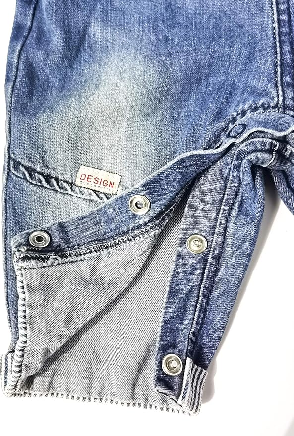 KIDSCOOL SPACE Baby Little Kids Cute Denim Embroidered Fashion Jean Overalls - Image 4