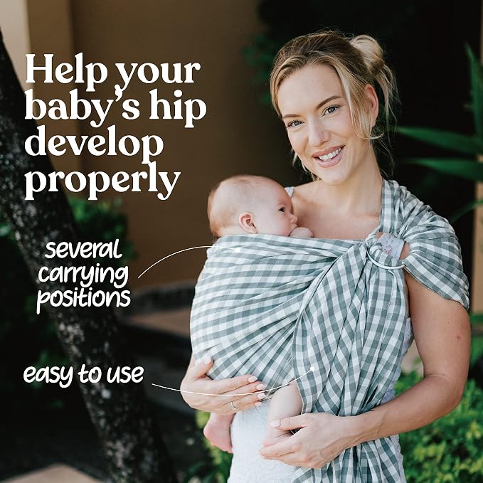Nalakai Luxury Ring Sling Baby Carrier, Soft Linen Blend Baby Sling, Baby Wrap - Image 3
