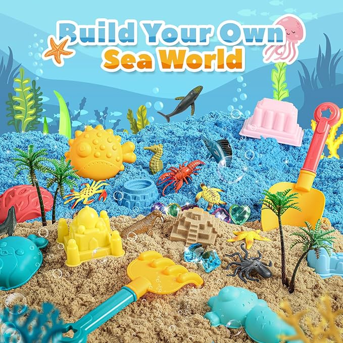 FRUSE Ocean Sensory Bin, Play Sand Art Kit - Image 2