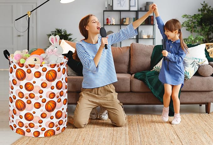 Round Laundry Hamper Storage Basket Laundry Organizer Hamper Storage Bins - Image 5