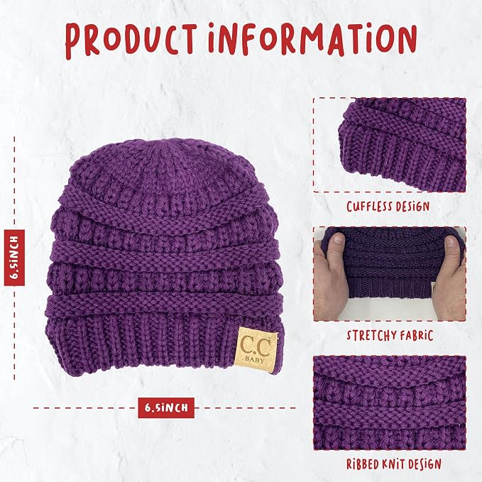 Funky Junque Baby Winter Hat – Cute Newborn Hats, Cozy Warm Infant Beanie - Image 5