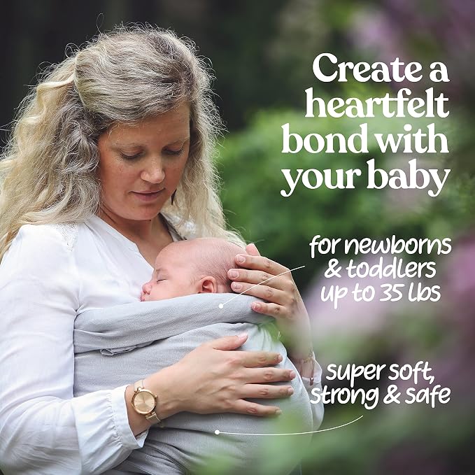 Nalakai Ring Sling Baby Carrier, Soft Linen Baby Sling, Baby Wrap, and Giving - Image 2