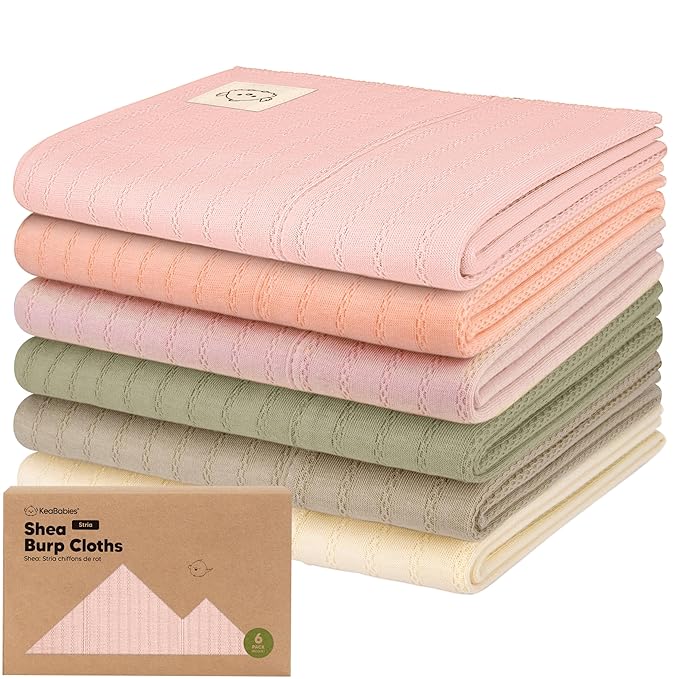 KeaBabies Organic Cotton Burp Cloths Baby Girl, Boy by KeaBabies