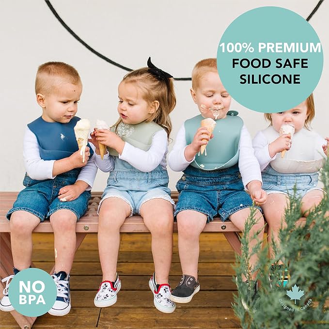 Loulou Lollipop Soft, Waterproof Silicone Feeding Bib - Image 6