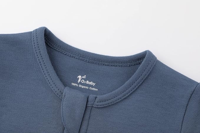 O2 BABY Baby Boys Girls Organic Cotton Zip-Front Sleeper Pajamas, Footed Sleep - Image 4