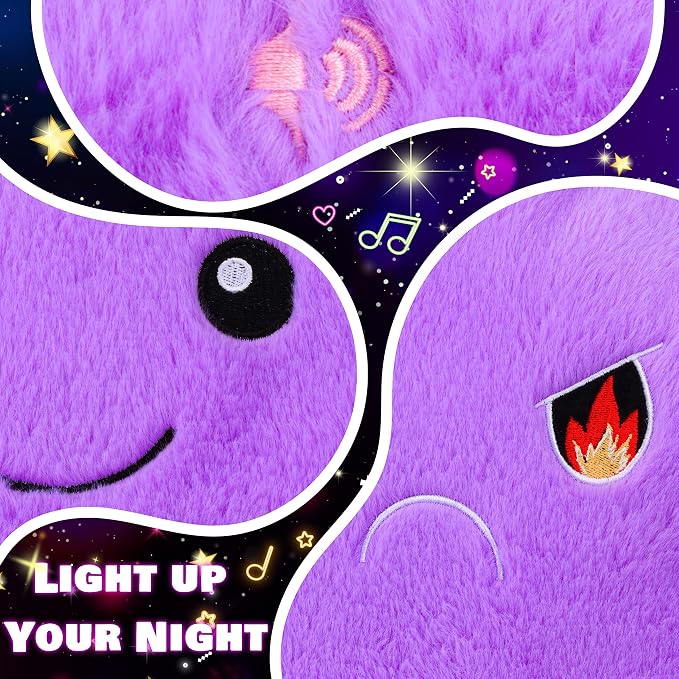 Cuteoy 13" Musical Purple Star Plush Pillow Glowing Twinkle Night Light Stuffed - Image 6