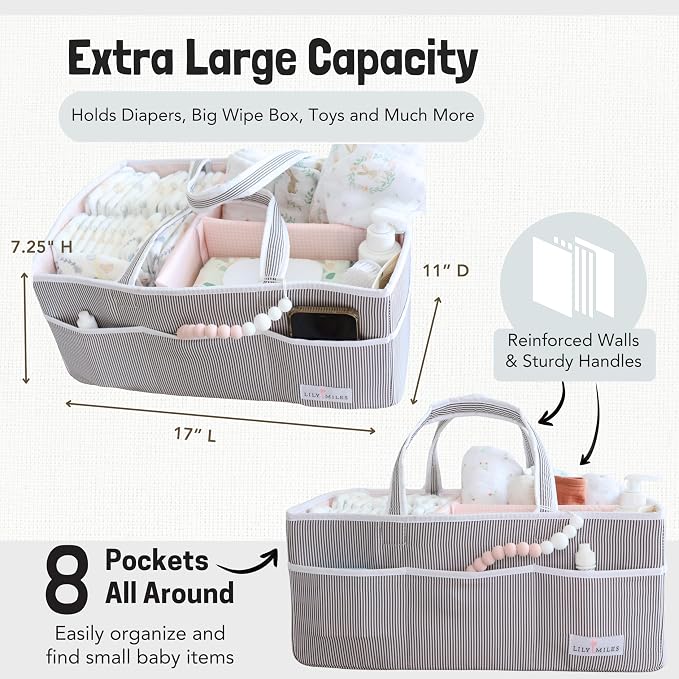 Lily Miles Baby Diaper Caddy - Image 4