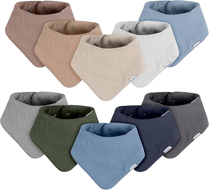 Gerber unisex-baby Muslin Bandana Bibs by Gerber
