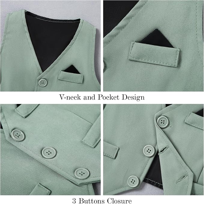 DISAUR Baby Boy Clothes Toddler Boy Outfits 4PCS Gentleman Dress - Image 4