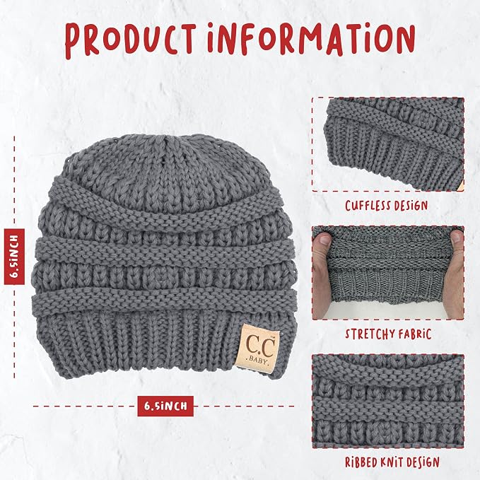 Funky Junque Baby Winter Hat – Cute Newborn Hats, Cozy Warm Infant Beanie - Image 3