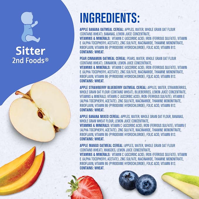 Gerber Stage 2 Baby Food, Baby Fruit And Cereal Tubs Variety Pack, Iron Helps - Image 3