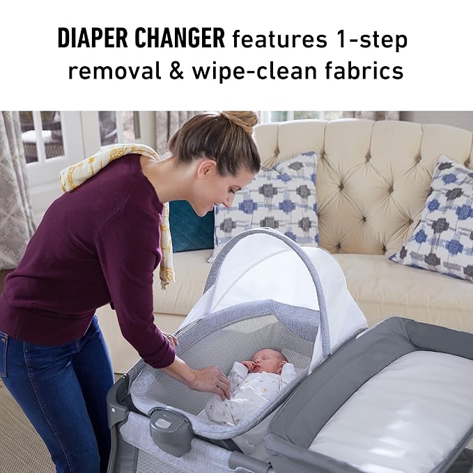 Graco Pack ’n Play Quick Connect Playard, Portable Bassinet - Image 4
