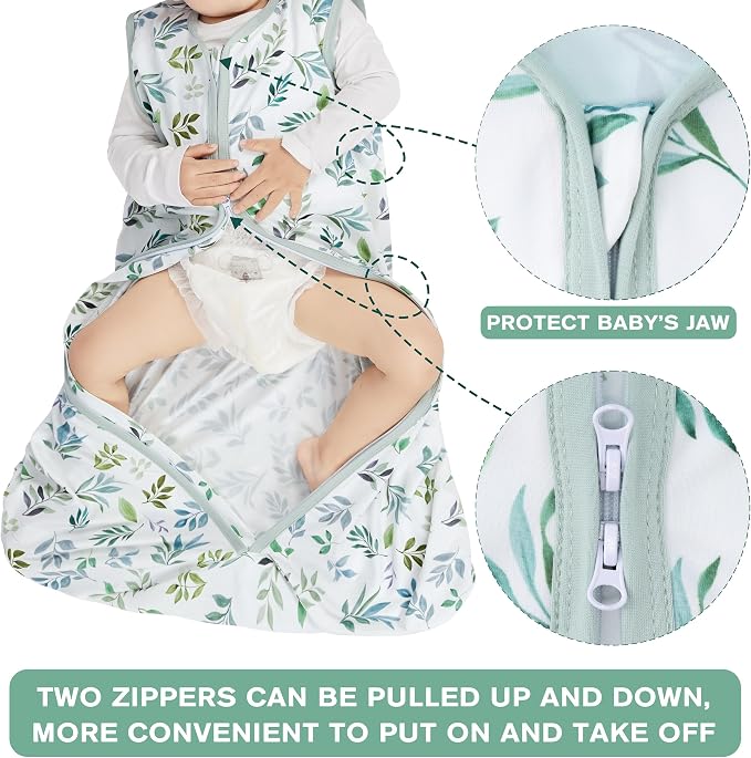 Newborn Sleep Sack Baby Swaddle, 0-12 Months, 3-Way Adjustable Wearable Blanket - Image 2