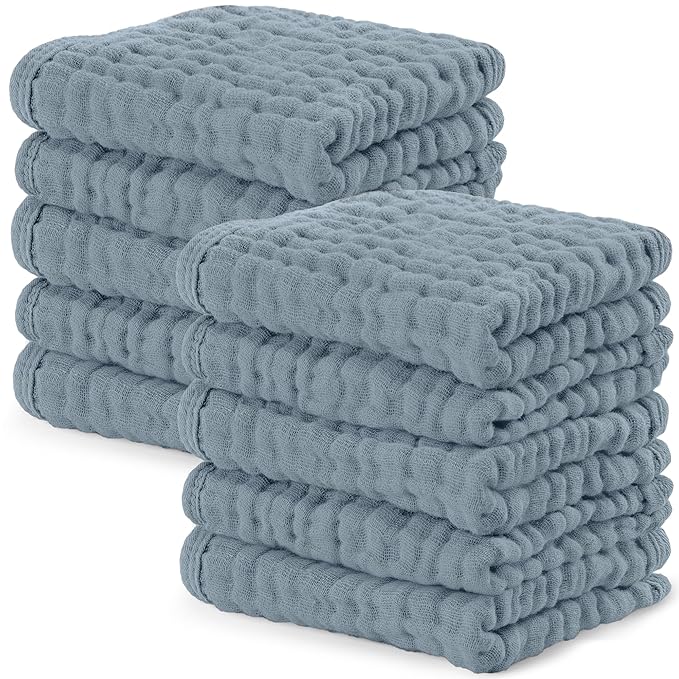 Comfy Cubs Muslin Baby Washcloths 10 Pack by ComfyCubs