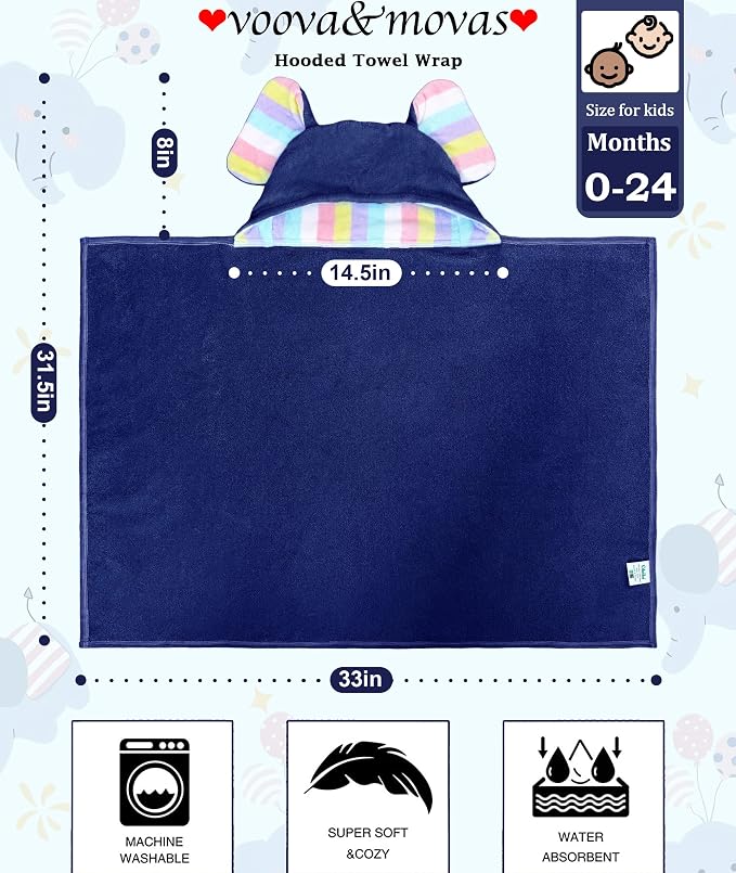 VOOVA & MOVAS Thick Baby Hooded Bath Towel - Image 2