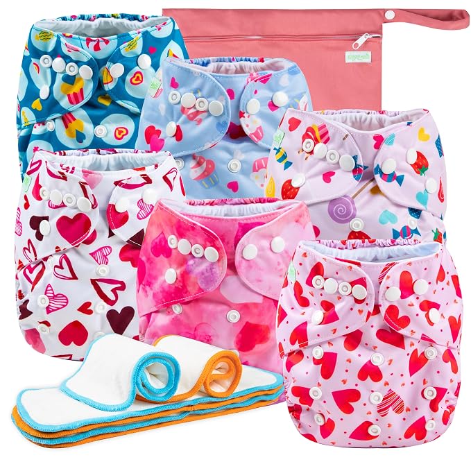 Wegreeco Cloth Diapers 6 Pack by wegreeco