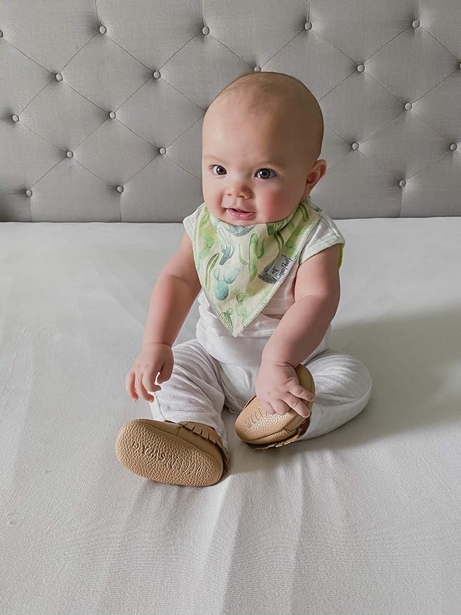 Copper Pearl 4 Pack Soft Cotton Baby Bibs - Image 3