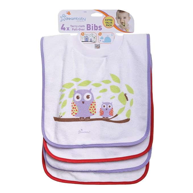 Dreambaby Terry Cloth Cotton Pullover Baby Bibs - Image 3