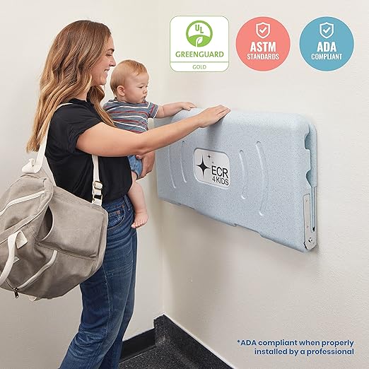 ECR4Kids Horizontal Wall-Mounted Changing Station, Baby Changer - Image 6