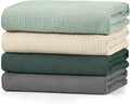 Muslin Swaddle Blankets for Baby Girls and Boys, 4 Pack Breathable and by LYRICHOMBABY