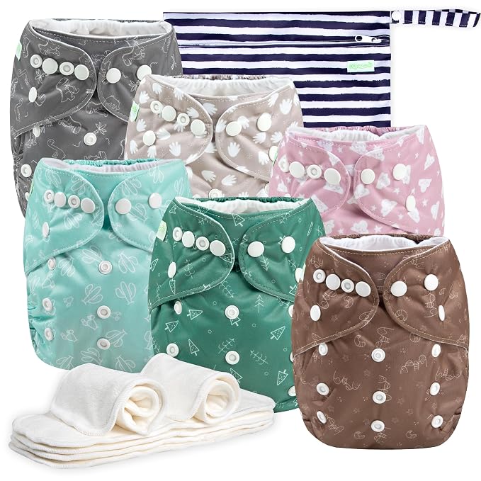 Wegreeco Cloth Diapers 6 Pack by wegreeco