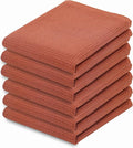 PurpleEssences Rust Waffle Weave Kitchen Towel, 100% Cotton by PurpleEssences