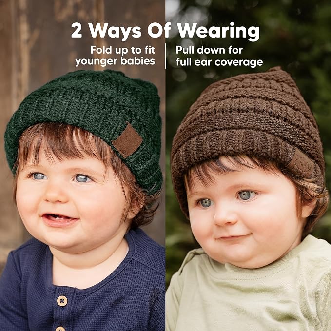 3-Pack Baby Beanies for Boys, Girls - Image 3
