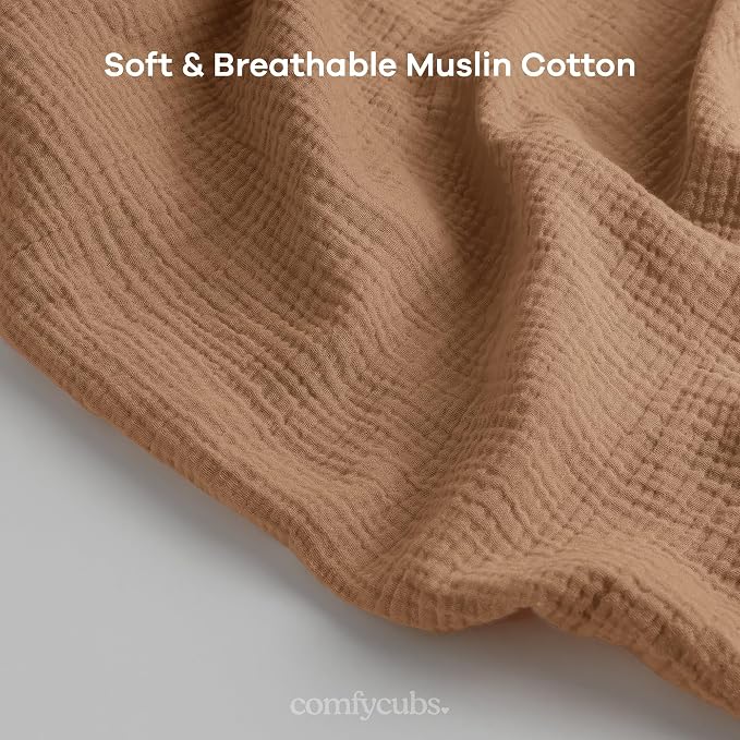 Comfy Cubs Muslin Nursing Cover, 100% Muslin Breastfeeding Cover - Image 4