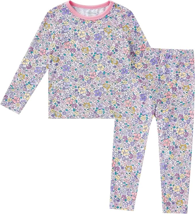 pureborn Baby Toddler Kids Viscose from Bamboo Pajamas Set Pjs 2pcs 18M-8Y by pureborn