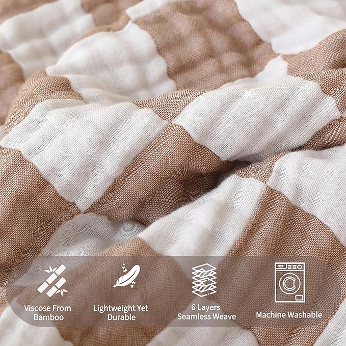 Ultra Soft Muslin Baby Blanket, A Versatile Swaddle and Bed Blanket - Image 3
