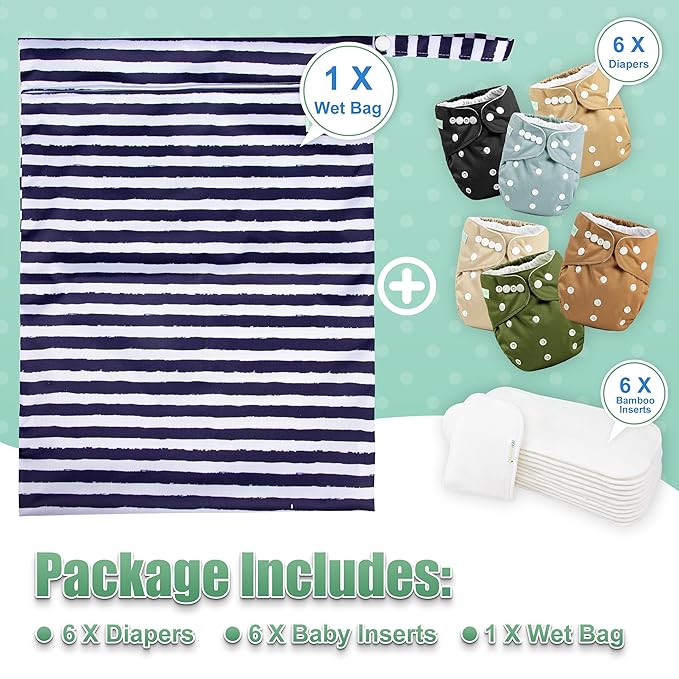 wegreeco Cloth Diapers 6 Pack - Image 6