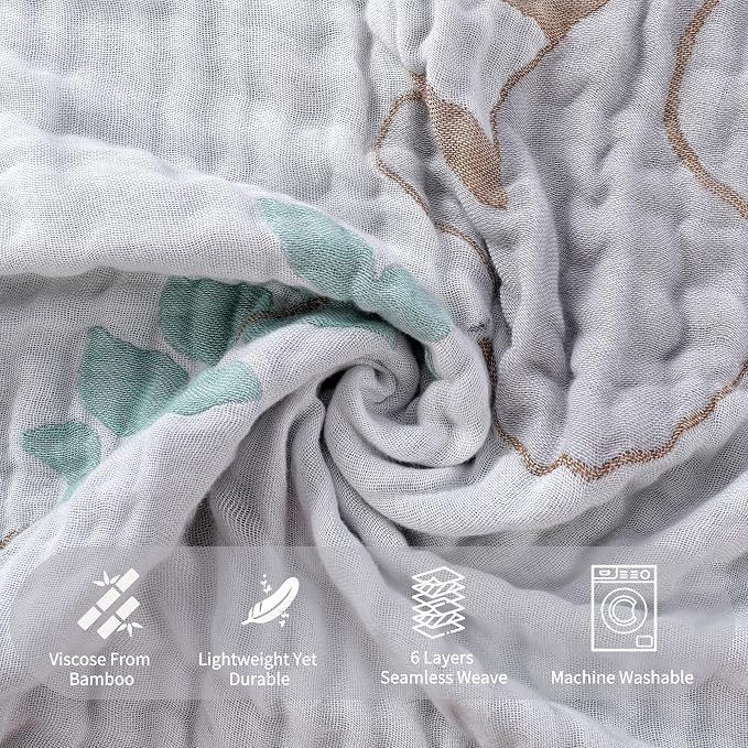 Ultra Soft Muslin Baby Blanket, A Versatile Swaddle and Bed Blanket - Image 3
