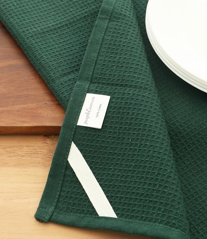 PurpleEssences Waffle Weave Kitchen Towel, 100% Cotton - Image 7