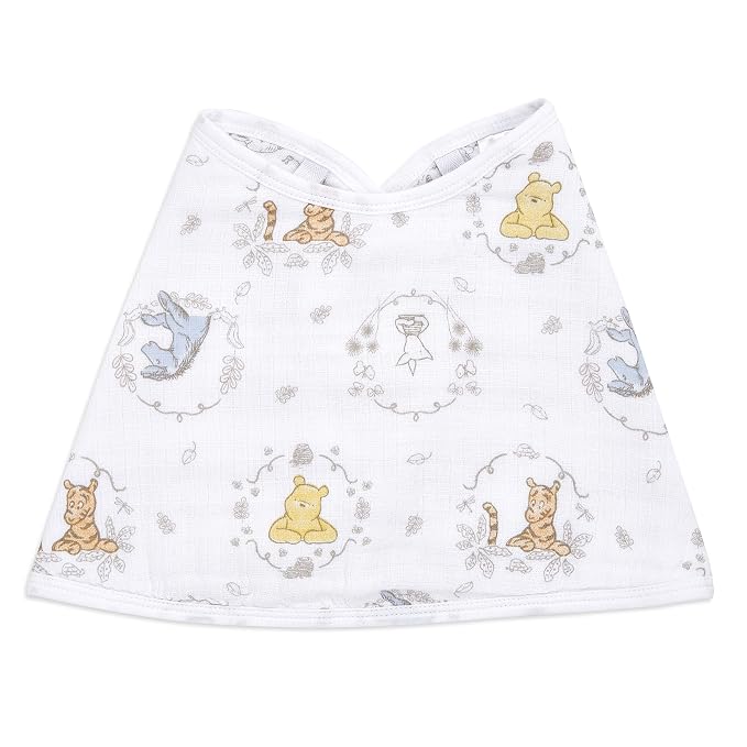aden + anais Disney Burpy Baby Bib, 100% Cotton Muslin, Soft Absorbent 4 Layers - Image 2
